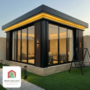 تركيب مجالس زجاج مع بديل الخشب