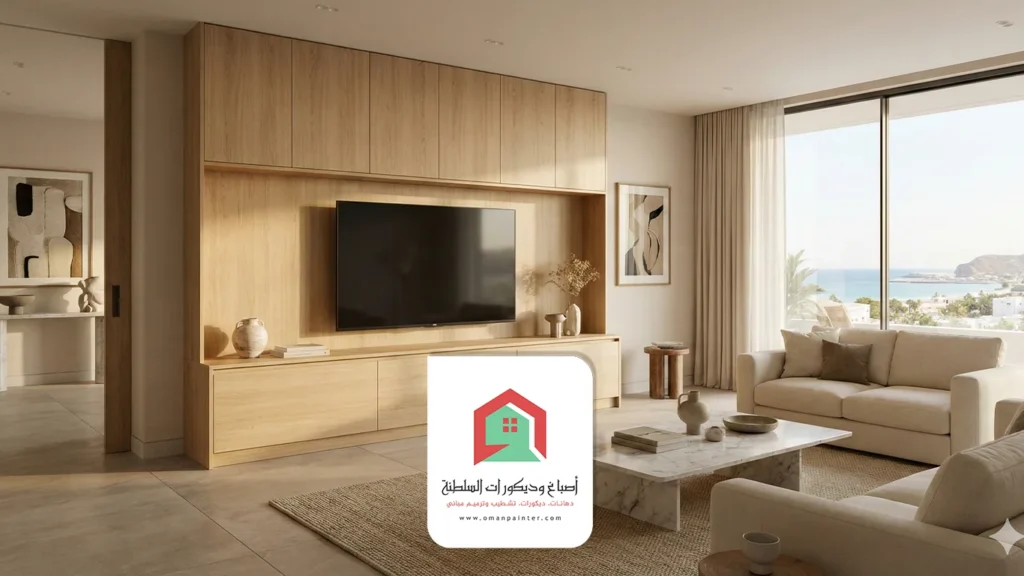 تفصيل دولاب تلفزيون خشب