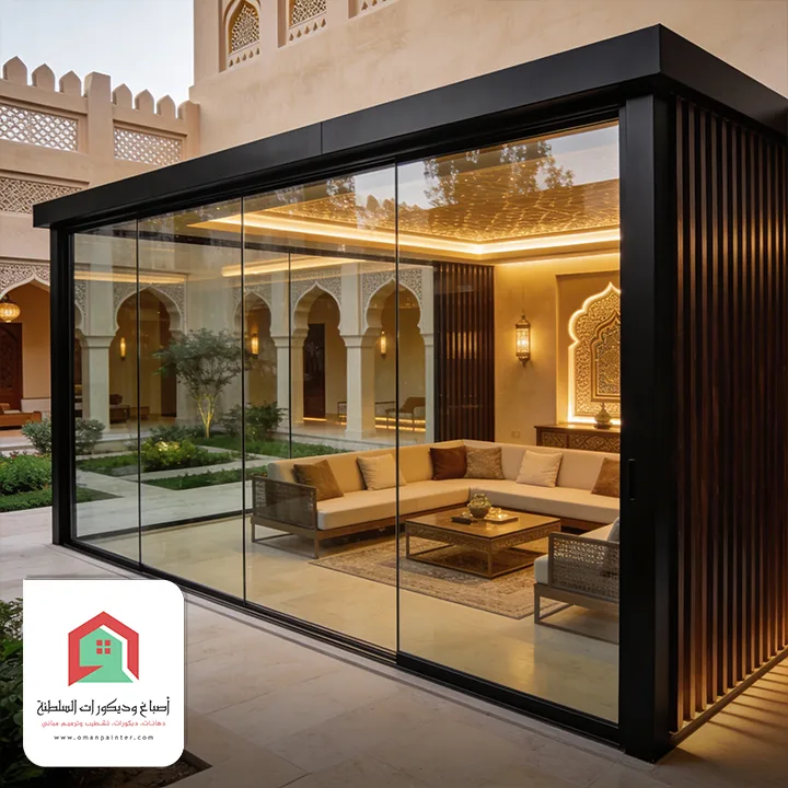 ديكورات المجالس الزجاجية مسقط