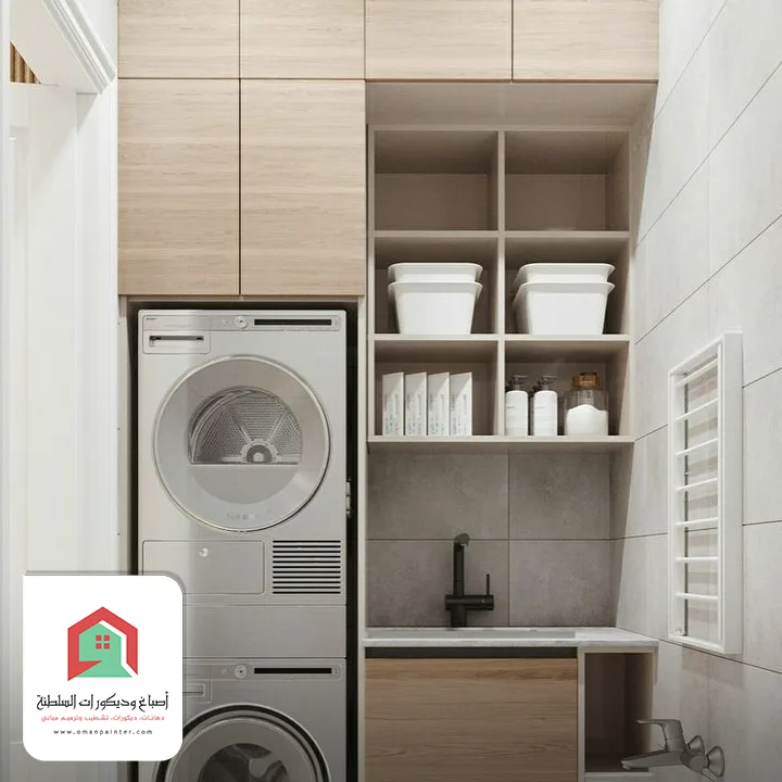 تركيب ركن الغسيل دولاب خشب