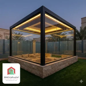 عمل مجلس زجاج خارجي مسقط